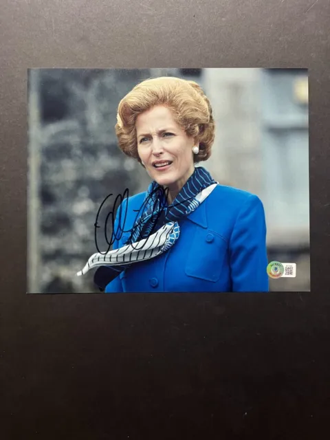 Gillian Anderson Rare! signed autographed The Crown 8x10 photo Beckett BAS coa