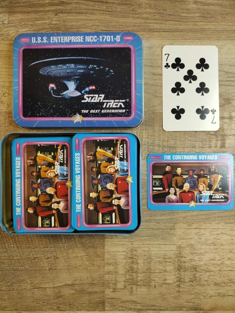 STAR TREK U.S.S. Enterprise NCC-1701-D Playing Cards - TIN BOX 1992 $2.