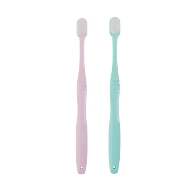 2 PIEZAS Cepillo de dientes de nailon portátil para el cuidado de las encías de viaje piel suave