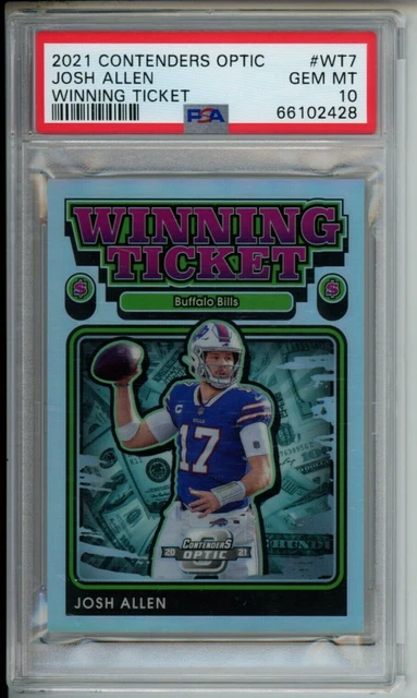 2021 Contenders Optic #WT7 Josh Allen Winning Ticket PSA 10