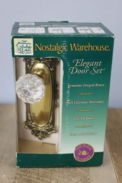 Nostalgic Warehouse Classic Rosette Antique Brass Dummy Victorian Door Knob Set