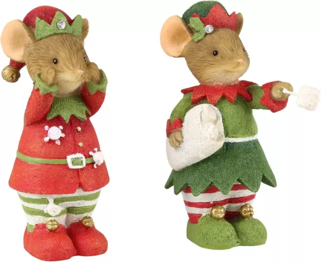 Marshmallow Fun mice 6010588 Tails with Heart Enesco figurine Christmas mouse Z