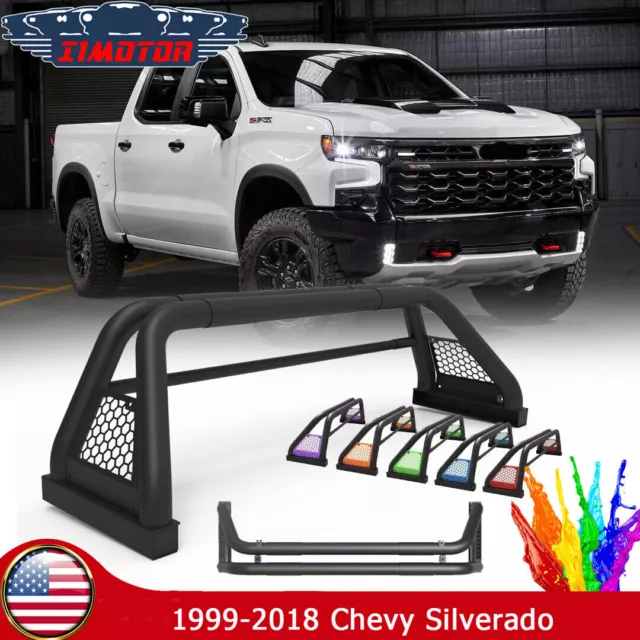 Universal Pickup Roll Sport Bar Chase Rack Bed Bar For 1999-2018 Chevy Silverado