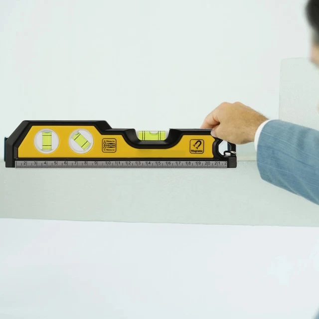Strumento di livello portatile posizionamento stabile pratico manuale sospensione livello spirito