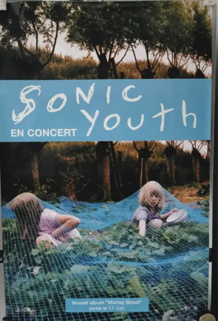 SONIC YOUTH - Affiche originale concert & Lp "Murray Street" 2002 ≃ 80x120 cm