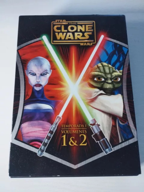 The Clone Wars Star Wars Temporada 1 Volumenes 1 y 2 - 2 x DVD Español Ingles Am