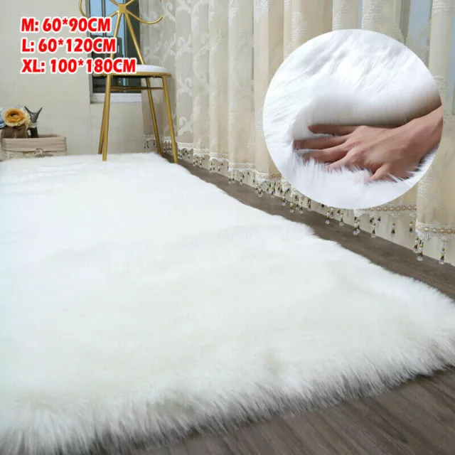 Fluffy Rugs Rug Carpet Large Shaggy Super Soft Mat Living Room Bedroom Anti-Slip