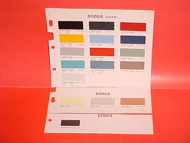 1968 Dodge Pickup Truck Sweptline Power Wagon Crew Cab Panel Van Paint Chips 68