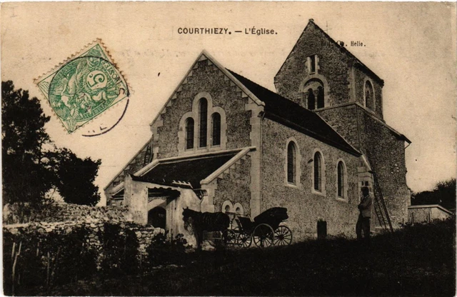 CPA AK COURTHIEZY - L'Église (363880)