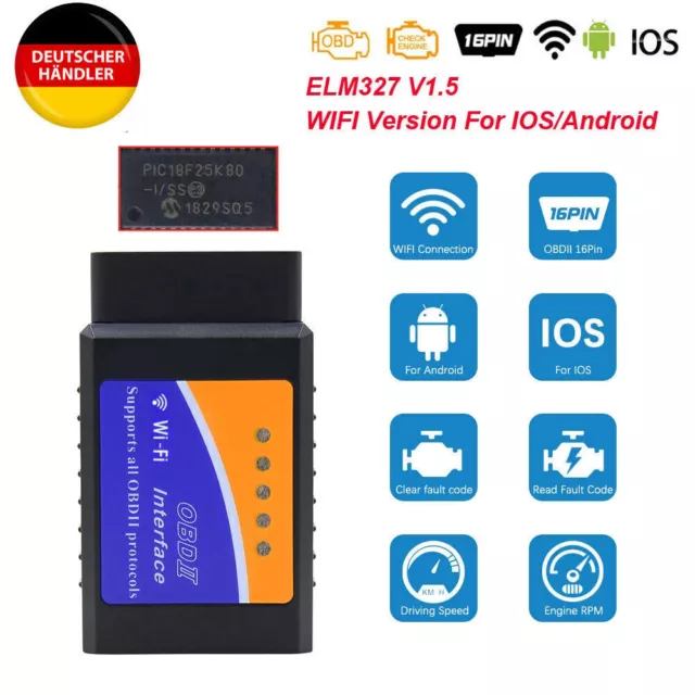 OBD2 ELM327 WIFI Profi Diagnosegerät Für PKW LKW Auto Tester Scanner IOS-Android