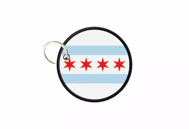 Porte cles clefs drapeau chicago camo imprime rond cocarde