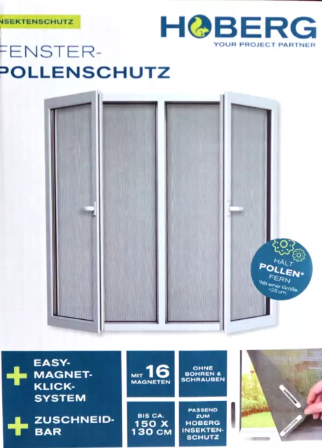 infactory Moskitonetz: Fliegengitter mit Fenster-Zugang, 150 x 180