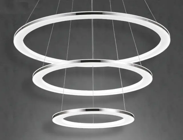 Modern Round Pendant Lamp Ring Circle Ceiling Light Acrylic Lighting Cool White