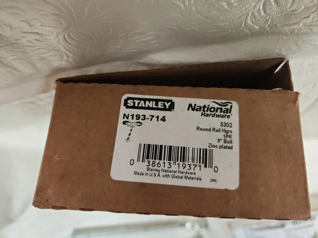 Stanley National Hardware N193-714 Pack of 2  5302 Rollers Round Rail Hangers 9” 3