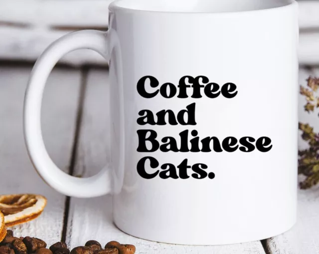 Balinese Cat Lover 70s Retro Owner Mom Dad Mug Funny Coffee Cup Birthday Gifts