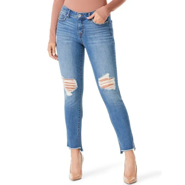 SOFIA VERGARA WOMEN'S Bagi Boyfriend Mid-Rise Medium Wash Distressed Jeans  NEW $22.45 - PicClick