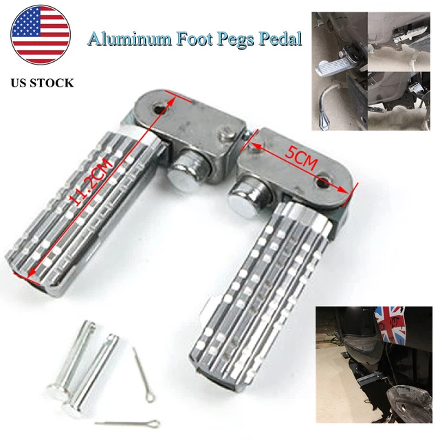 1 Pair Folding Foot CNC Electric Scooter Back Pedal Rear Non-slip Rest Footpeg