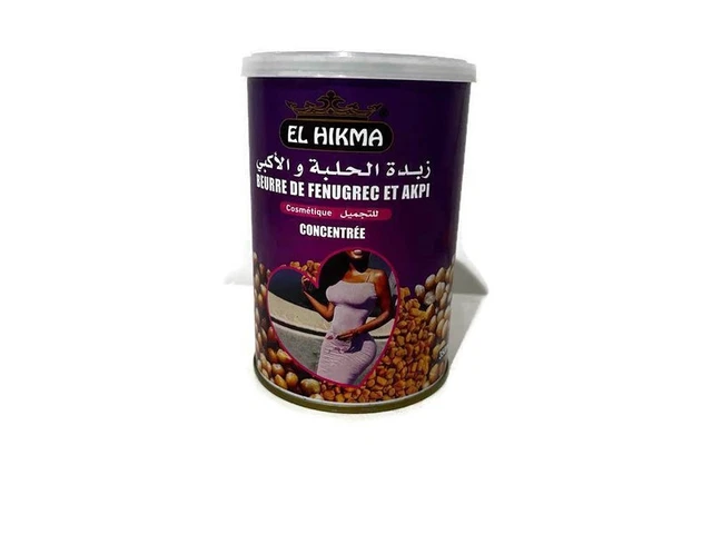 Beurre De Fenugrec 100% Pur El Hikma - 350 Ml - Raffermissant Pour Les Fesses & Le Corps