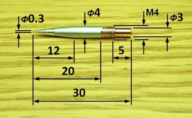 Cône mince 3off Parkside SMD 0,3 mm pointe en fer à souder PLS48 A1 B1 C1 D2 Lidl Aldi M4 2