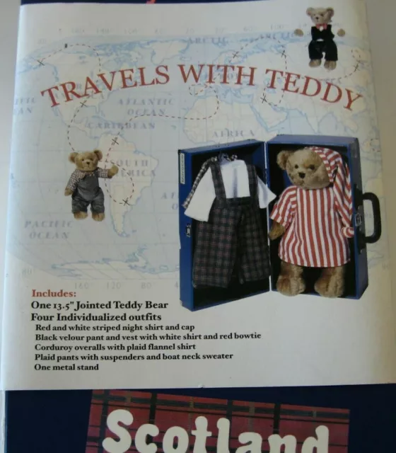Travels With Teddy with the Bear's Own Steamer Case by Federated Dept. Store