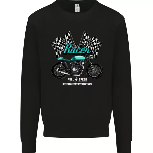 Cafe Racer Full Speed Biker Motorcycle Mens Sweatshirt Jumper