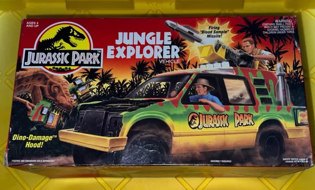 Vehículo Explorador Jurassic Park Jungle 1993 Kenner ¡Excelente Estado ¡Nuevo!