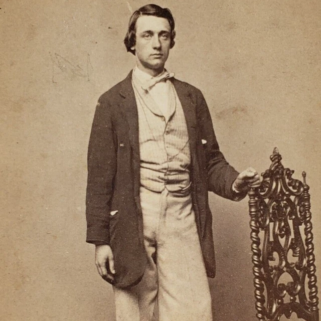 Brave Young Man CDV Photo c1865 Washington DC Whitehurst Gallery Victorian A757