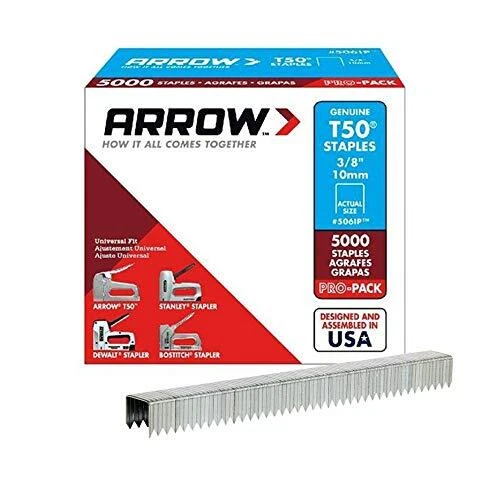 Arrow Fastener 506IP Heavy Duty T50 Staples for Upholstery Construction Fur...