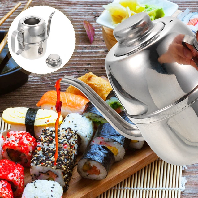 Condiment Containers Oil Dispenser Kitchen Stainless Steel Oil Pot Vinegar Pot