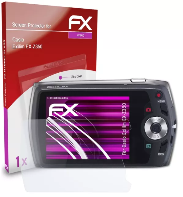 atFoliX Glass Protector for Casio Exilim EX-Z350 9H Hybrid-Glass