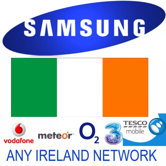 ENTSPERREN CODE Samsung Galaxy Note 10+ S9+ S8 S7 EDGE IRLAND VODAFONE O2 DREI