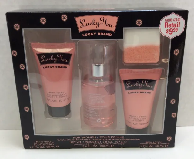 Lucky You By Lucky Brand Women's 4 Piece Gift Set, Free Shipping