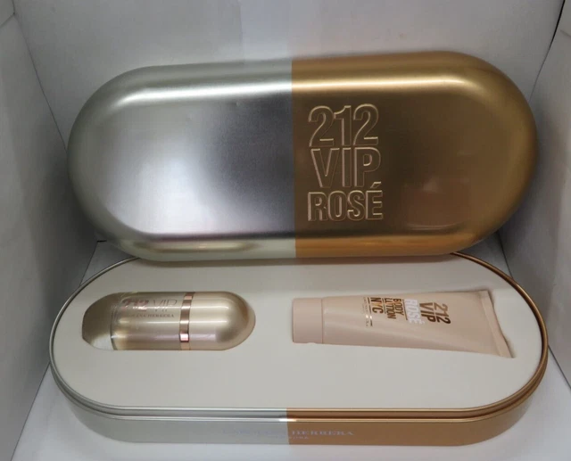 Carolina Herrera 212 VIP ROSE SET: Eau De Parfum Spray 1.7 oz+Body Lotion 3.4 oz