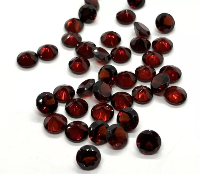 Garnet Round Cut Faceted AAA Natural Loose Gemstone For Making All Type Jewelry