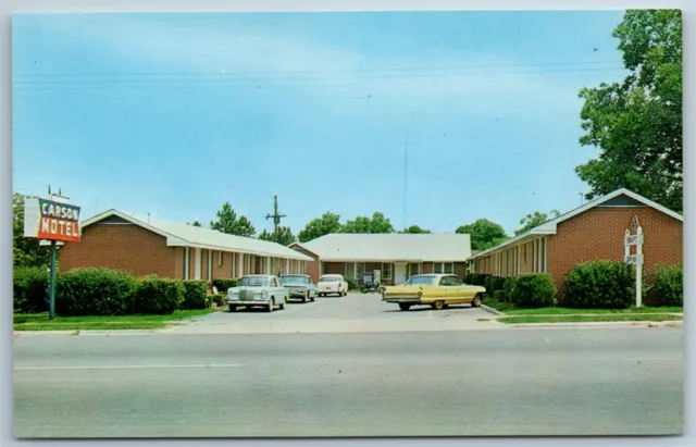 Postal Carson Motel Tifton Georgia cromada década de 1960 N1U