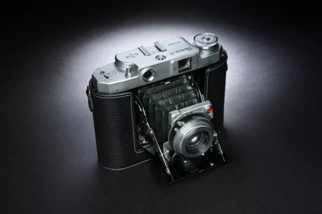 Handmade Genuine Leather Half Case For Mamiya Six 6 Folding Camera + Wrist Strap