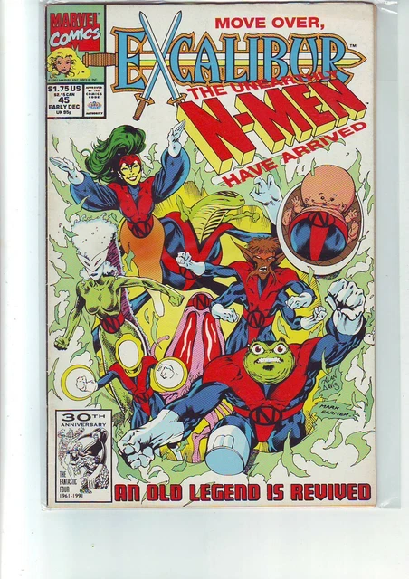 Marvel Comics Excalibur  Vol. 1  #45 December 1991  Free P&P Same Day Dispatch