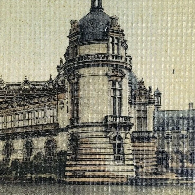 France Château de Chantilly Oise Petit Grand North Facade Linen Postcard H28