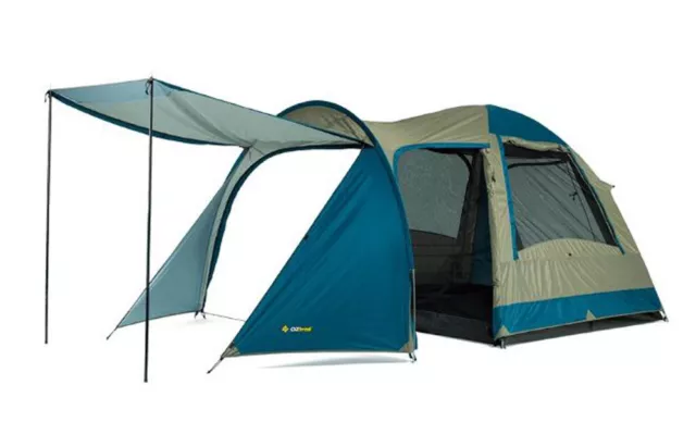 OZtrail Tasman 4V Plus 4-Person Dome Tent - Light Grey/Blue