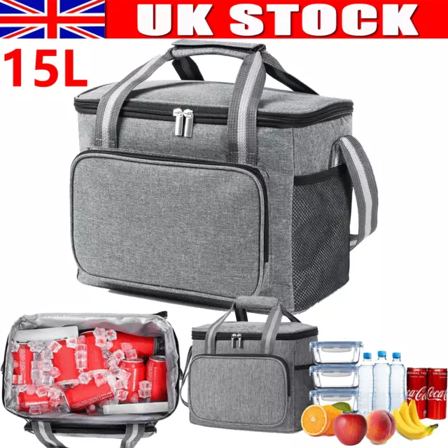 Extra Large 24 Can 15L Insulated Cool Bag Cooler Picnic Drinks Carrier Tote