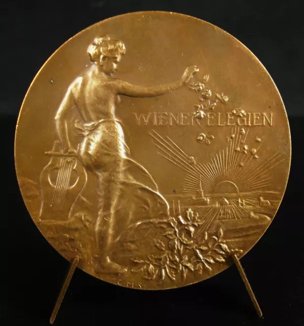 Medalla Ferdinand Von Sarre Schriftsteller Karl Maria Schwerdtner c1910 Austria