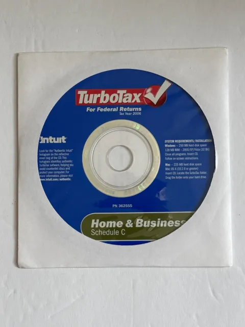 2006 TurboTax Home & Business Schedule C for Federal Returns