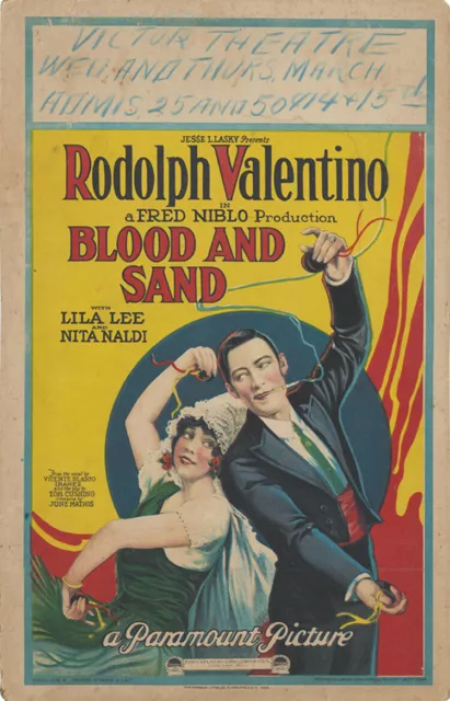 Blood and sand Rudolph Valentino 1922 movie poster print