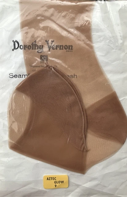 DOROTHY VERNON GAYGAL Seamfree Micromesh Bri Nylon Stockings 1979 Size 9 NEW