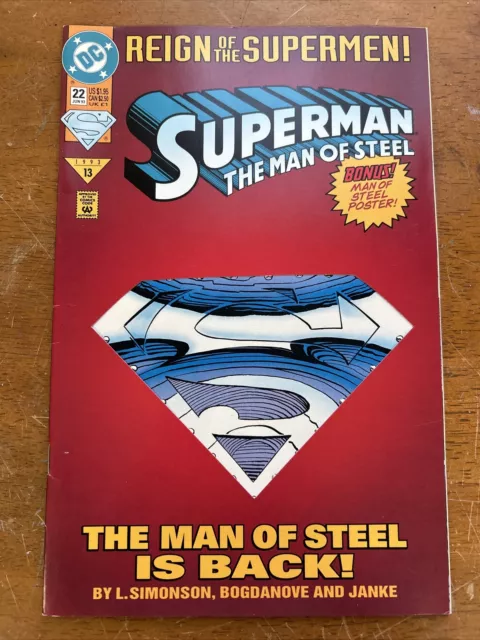 Superman The Man Of Steel Reign Of The Supermen 1993 Dc #13 #22 June 93