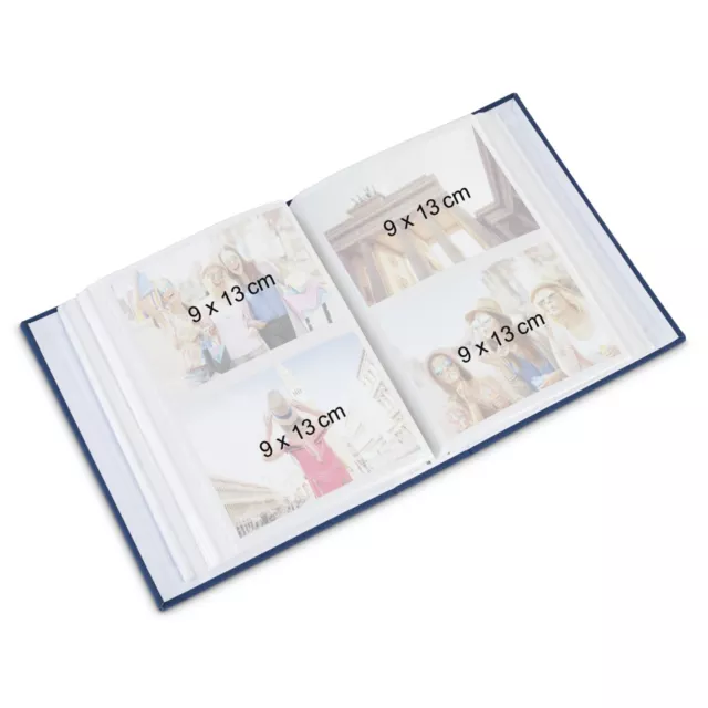 Hama Einsteck-Album Fotoalbum London 16,5x20,5cm 200 Fotos Format 9x13cm Blau 2