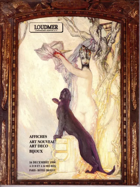 Catalogue de vente Loudmer Art 1900 Nouveau Art Deco Affiche ancienne 1994