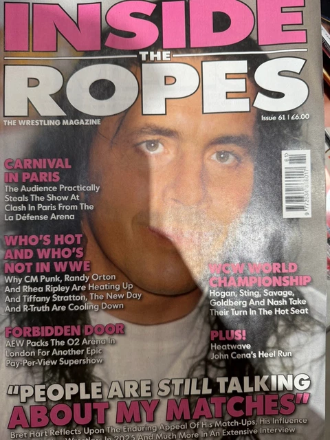 INSIDE THE ROPES magazine #61 2025 Brett Hart, Clash in Paris, WCW ...