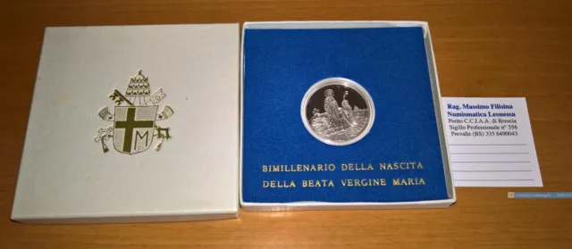 NL* VATICANO PAPA GIOVANNI PAOLO II 500 Lire Argento 1984 BEATA VERGINE MARIA FS