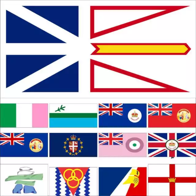 Canada Newfoundland and Labrador Flag Wabush Tricolour Nunatsiavut Fortune